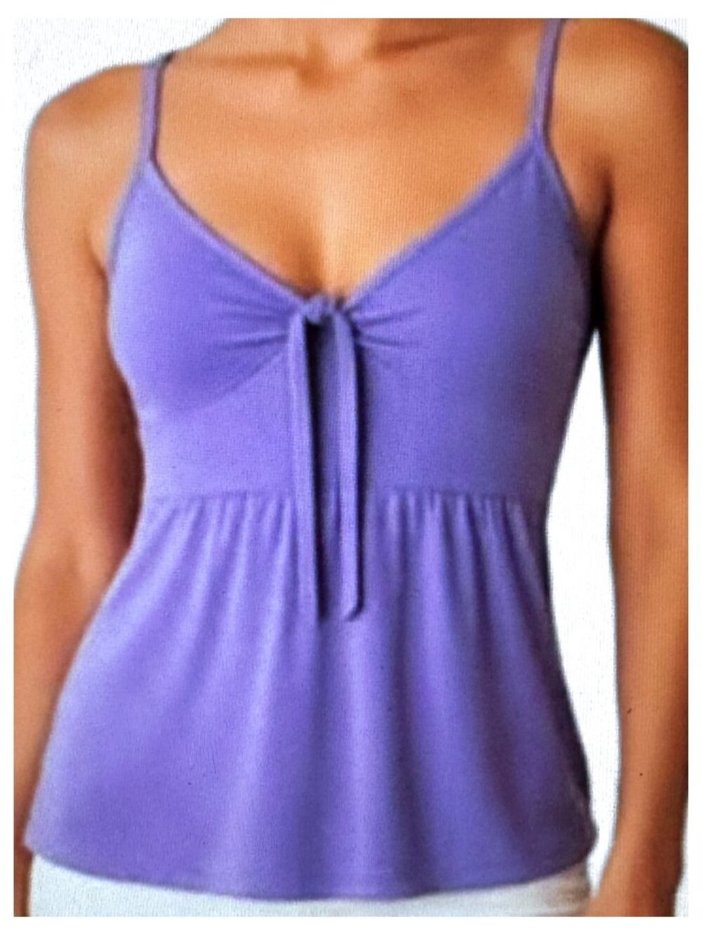 Xhilaration Babydoll Small Halter Top Purple Tie Front Empire Waist Blouse Comfy